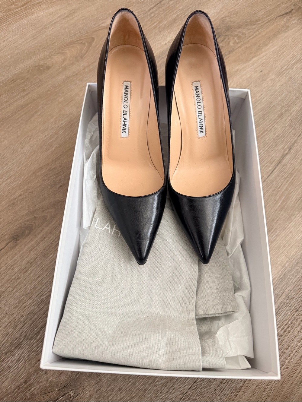 70 mm Black Manolo Blahnik Heels